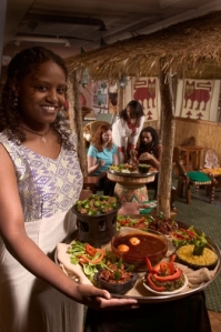 Dinner at Empress Taytu Ethiopian Restaurant. Photo by Barney Taxel